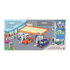 Livre central pour enfants, maison, voitures