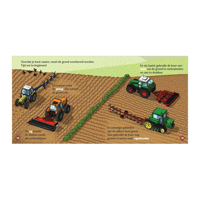 Livre central pour enfants, tracteurs de maison