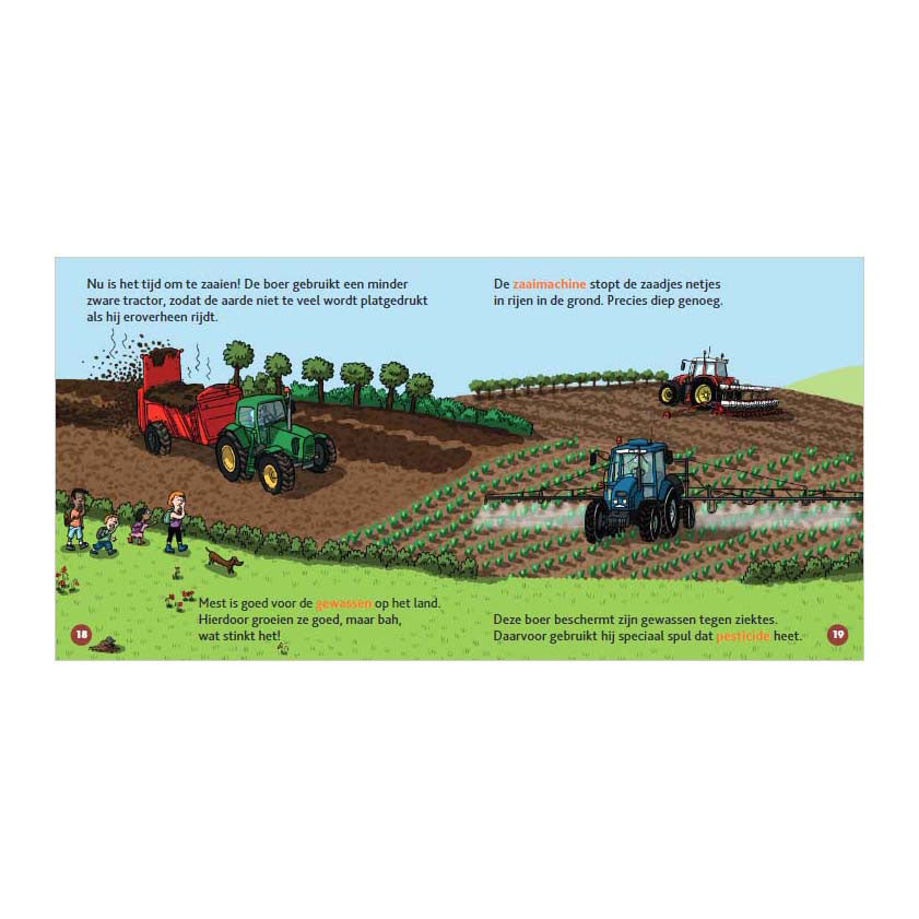 Livre central pour enfants, tracteurs de maison