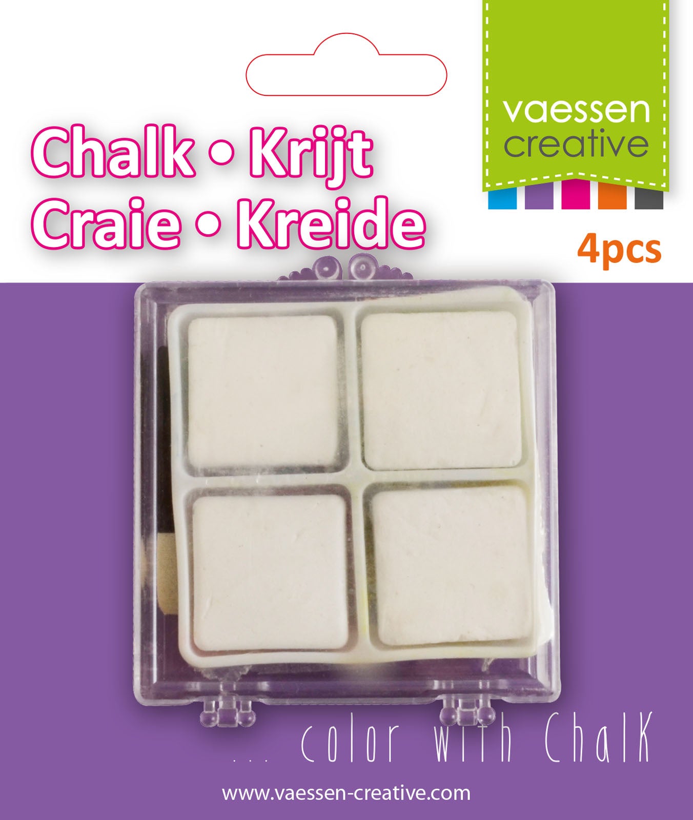 Vaessen creative • craie 4pcs blanc