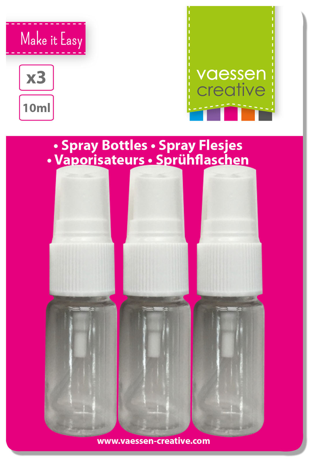 Vaessen creative • flacons pulvérisateurs 10ml 3 pièces