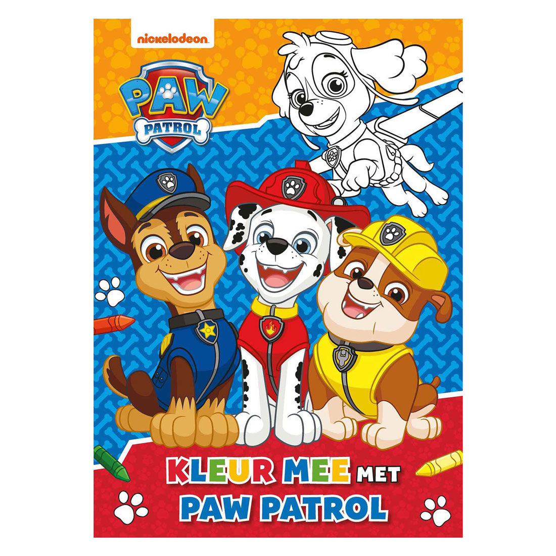 Couleur du gros ballon avec patte patrouille