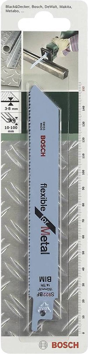 Bosch - lame de scie alternative bimétallique, s 922 bf flexible pour le métal