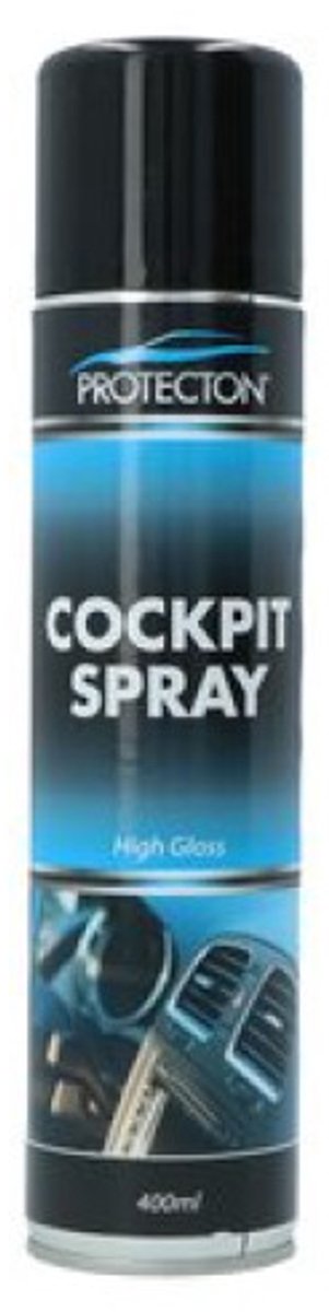 Protecton Cockpit Spray High Gloss - nettoie et entretient les pièces en plastique - pour plastique et cuir - redonne la couleur - résultat brillant - 400 ml