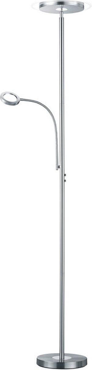 Rl live your light reality ackbar - lampadaire - nickel mat - incl. 1x SMD 18 W - interrupteur à cordon - orientable - montage mural - extensible