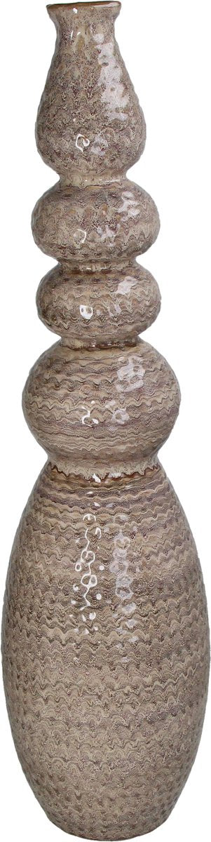 Vase collection Hd faïence sable 18,5x18,5x71,5cm