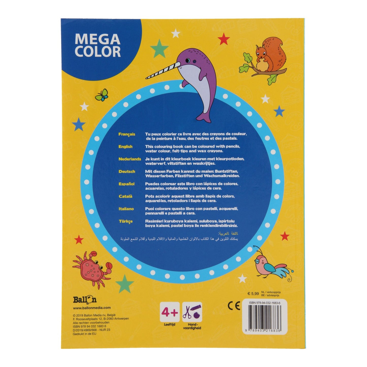 Livre de coloriage méga couleur de l'éditeur standard 4+