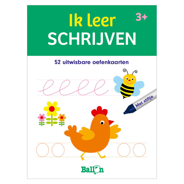 Cartes à jouer et d'apprentissage d'éditeur standard - J'apprends à écrire 3+