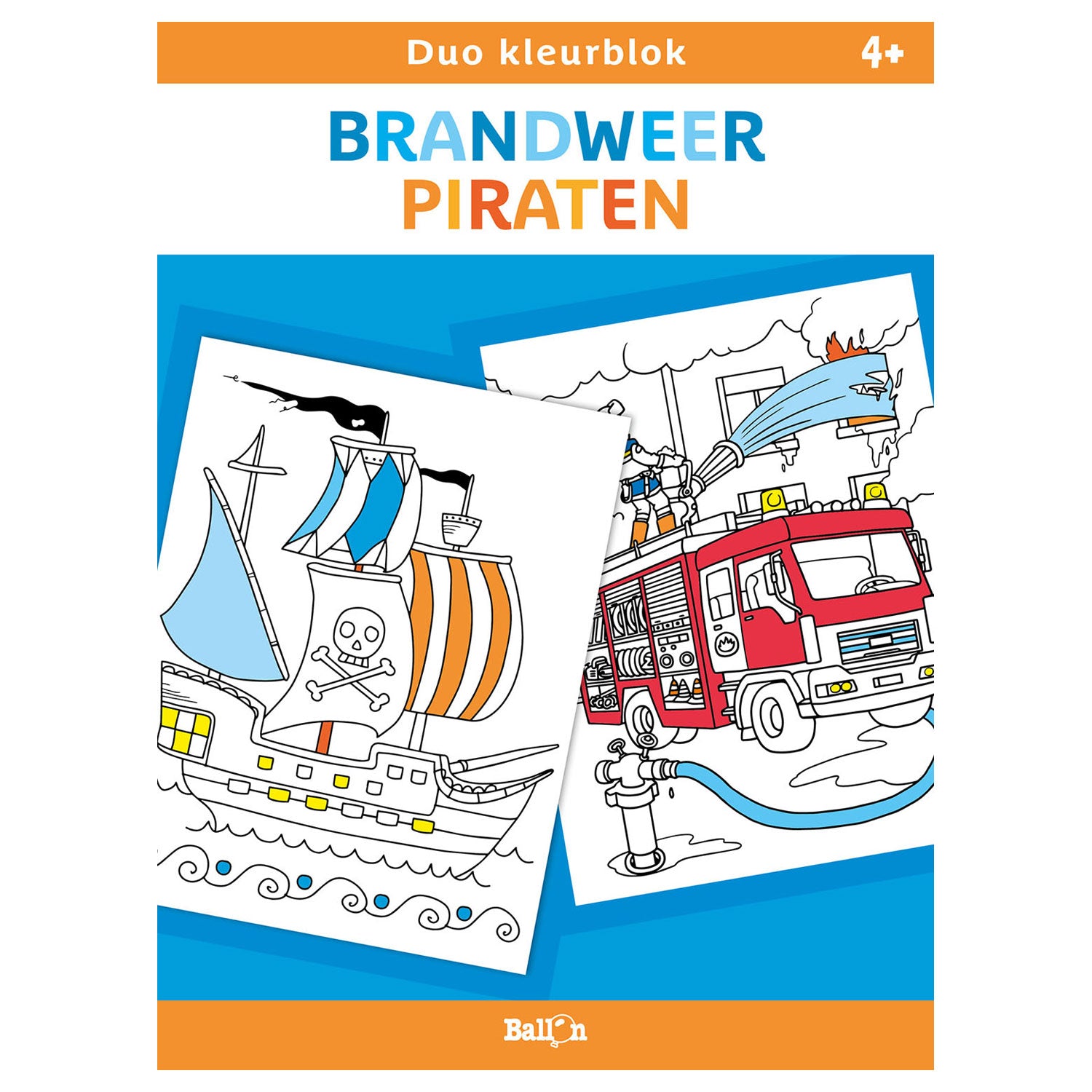 Duo d'éditeurs standards color block - pompiers et pirates