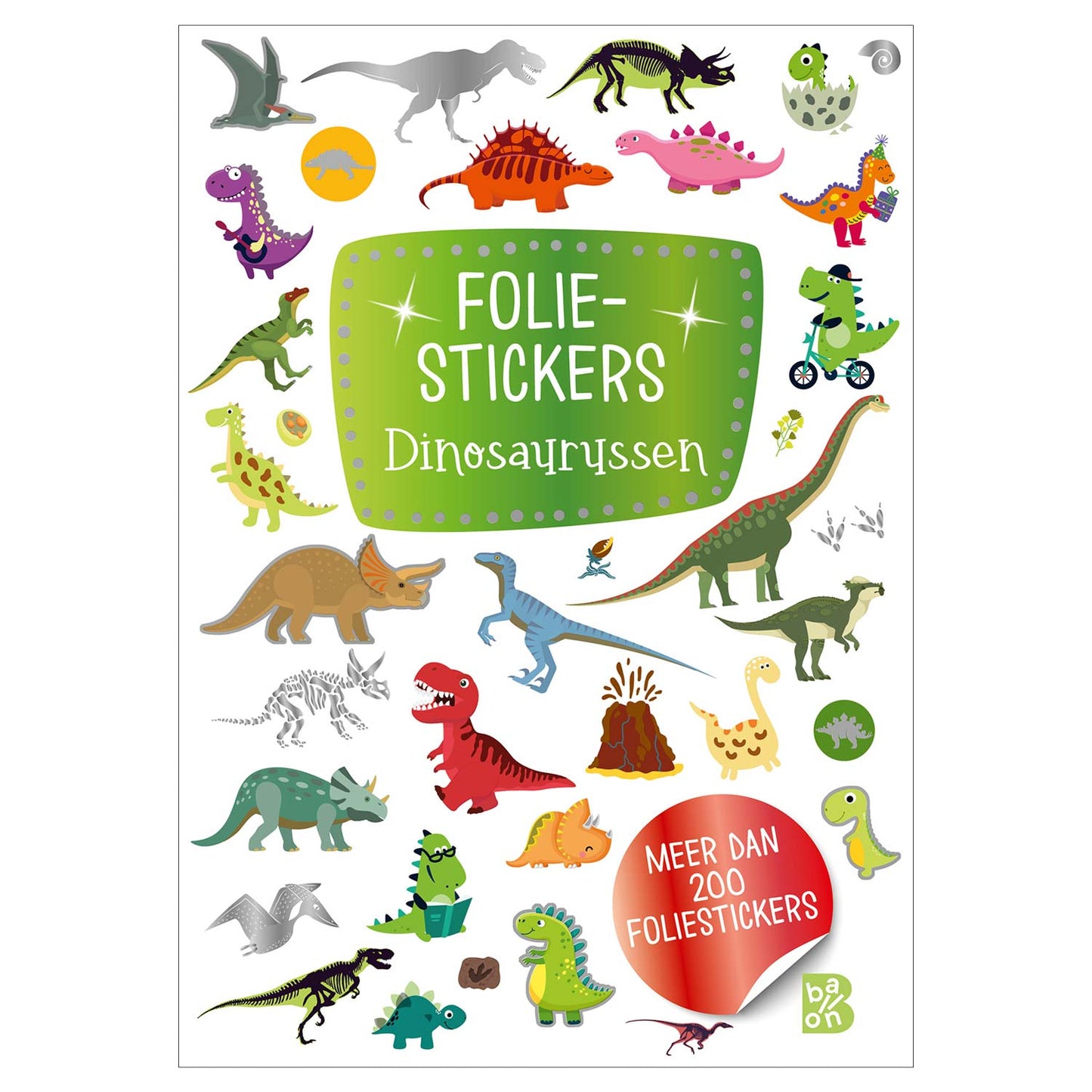 Autocollants à paillettes de l'éditeur standard - dinosaures