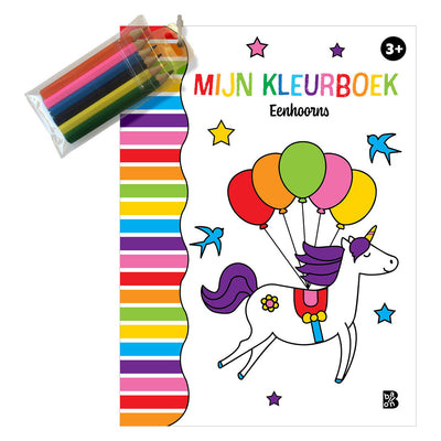 Gagne Holland mon livre de coloriage avec 6 crayons de couleur licorne