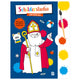 Livre de coloriage d'éditeur standard avec palette de peinture et pinceau Sinterklaas
