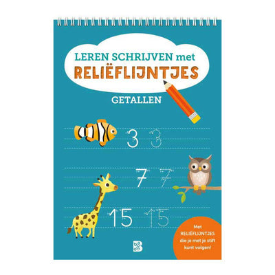 Publication standard apprendre à écrire des nombres avec des lignes en relief