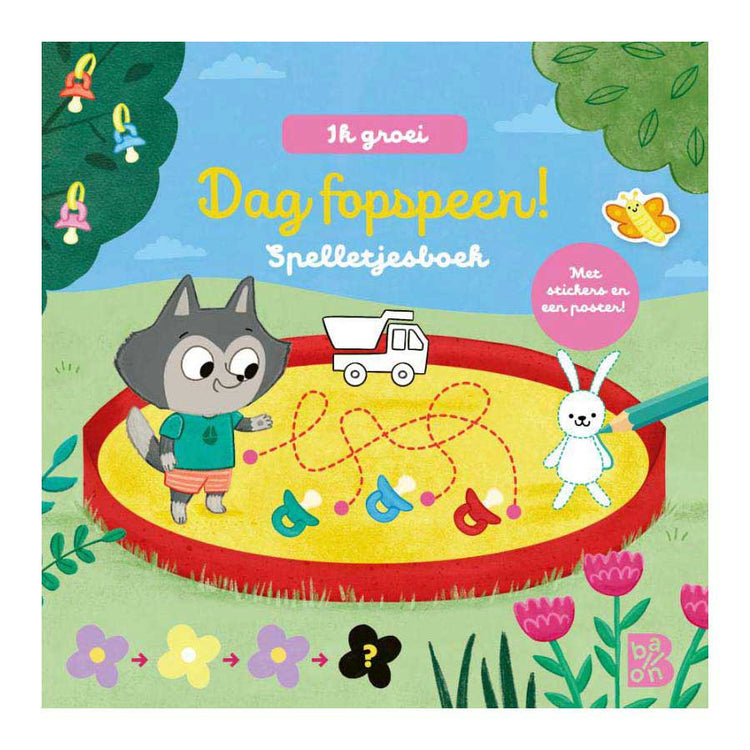 Sucette standard de jour de livre de jeux d'éditeur avec autocollants et affiche