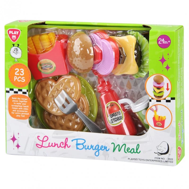 Ensemble de jeux de repas du restaurant Hamburger.
