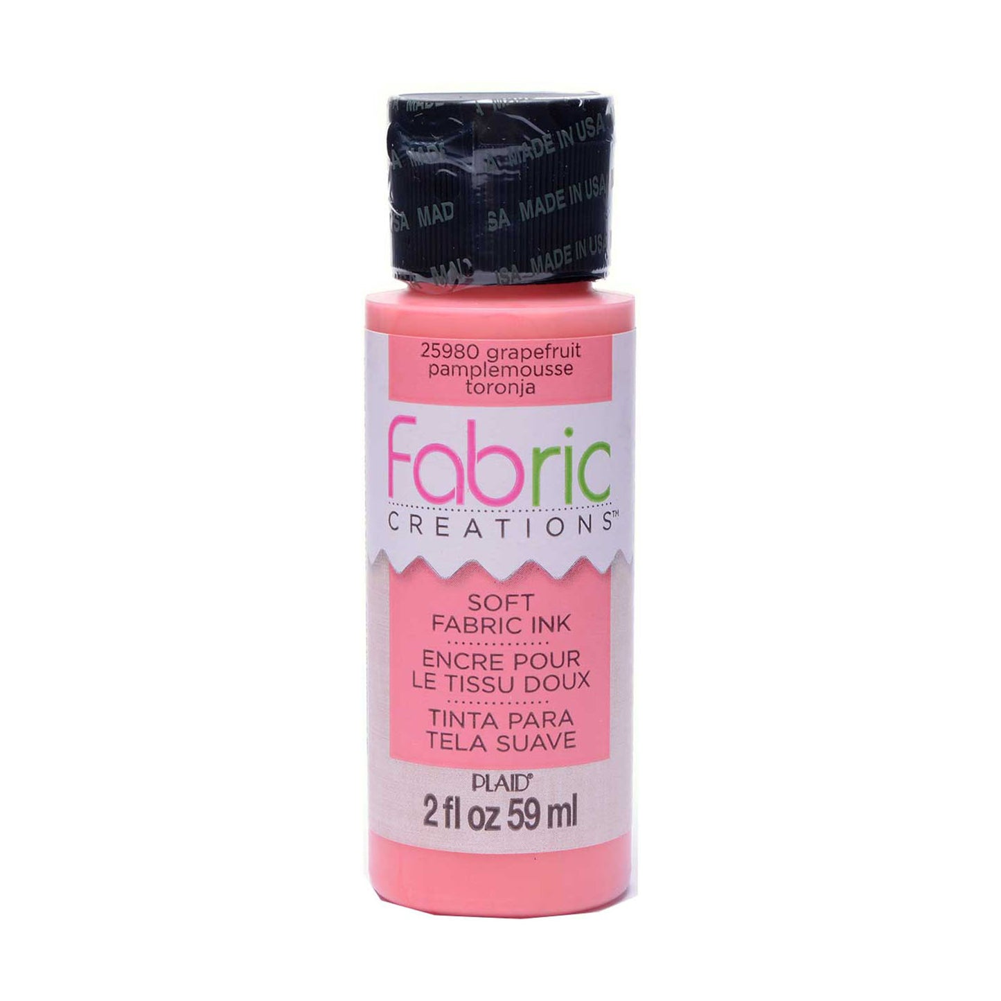 Créations tissus • encre textile douce 59ml pamplemousse