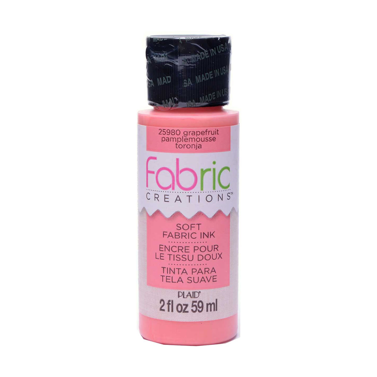 Créations tissus • encre textile douce 59ml pamplemousse