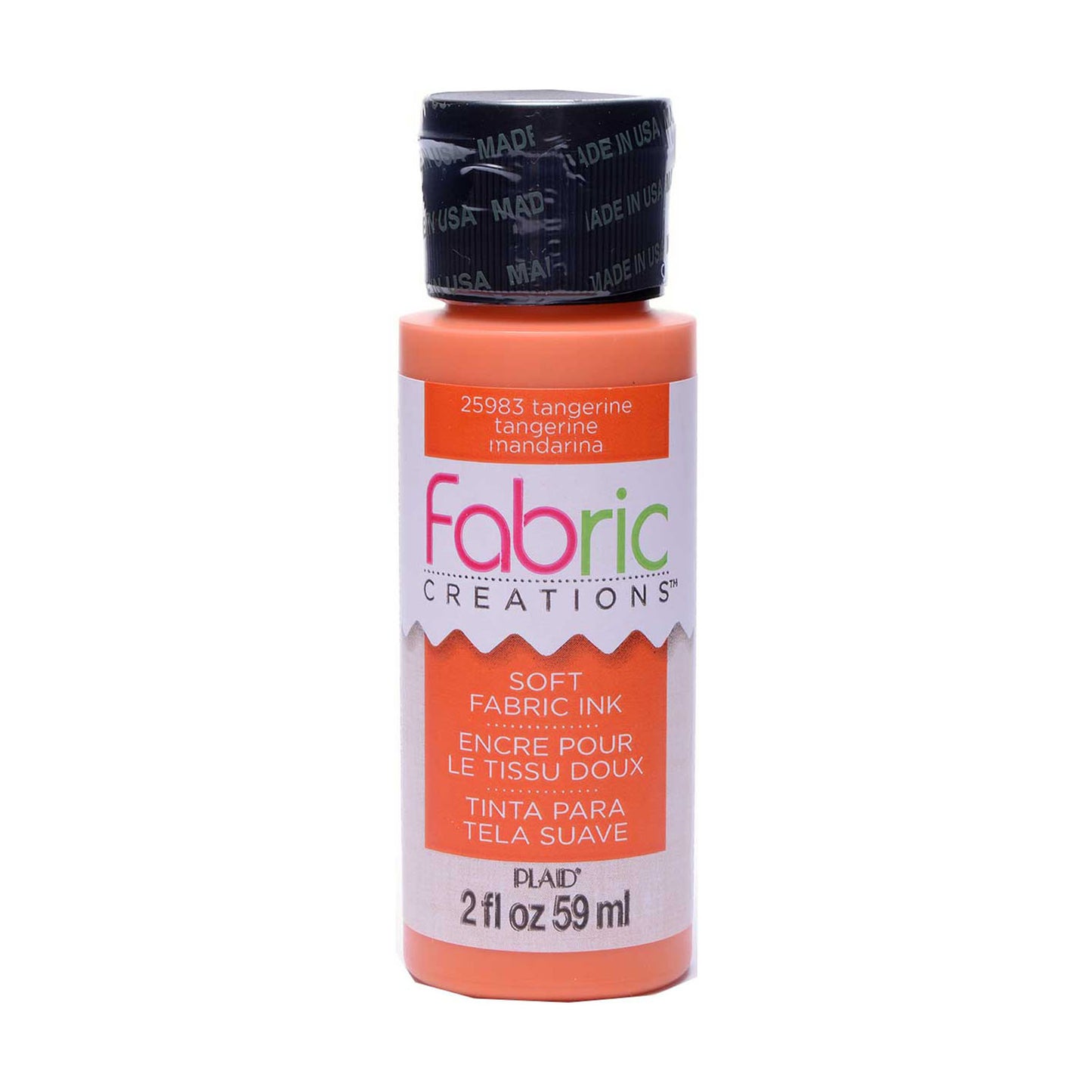 Créations tissus • encre textile douce 59ml mandarine