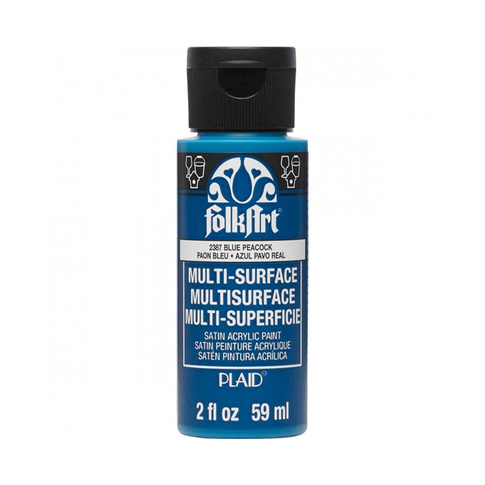 Folkart • peinture multi-supports bleu paon 59ml