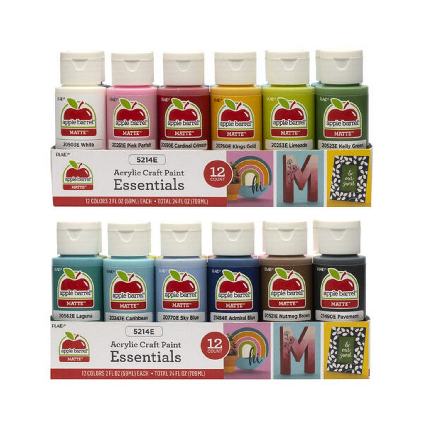 Plaid • Ensemble de 12 peintures acryliques Apple Barrel Essentials