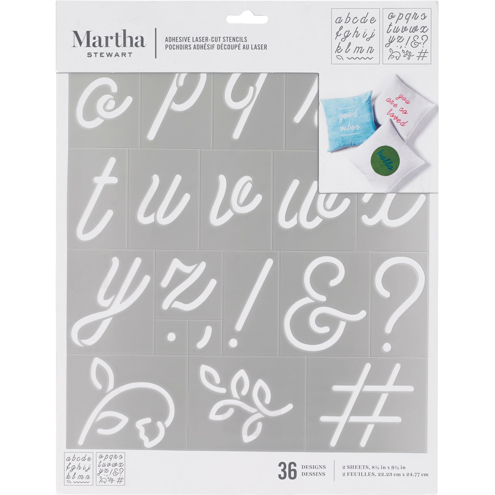 Martha Stewart • pochoir rond autocollant
