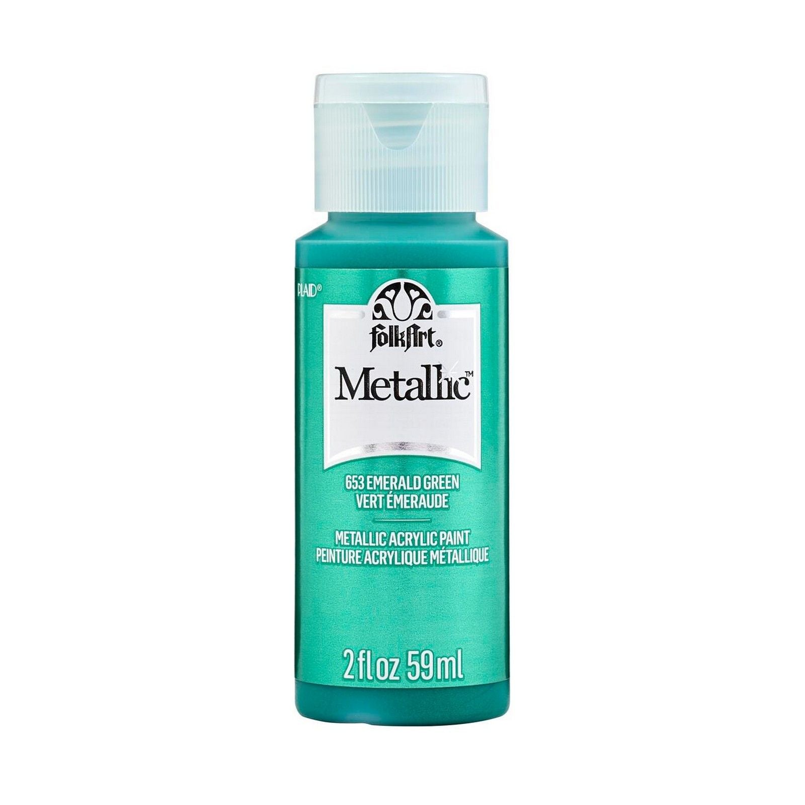 Folkart • peinture acrylique métallisée vert émeraude 59ml