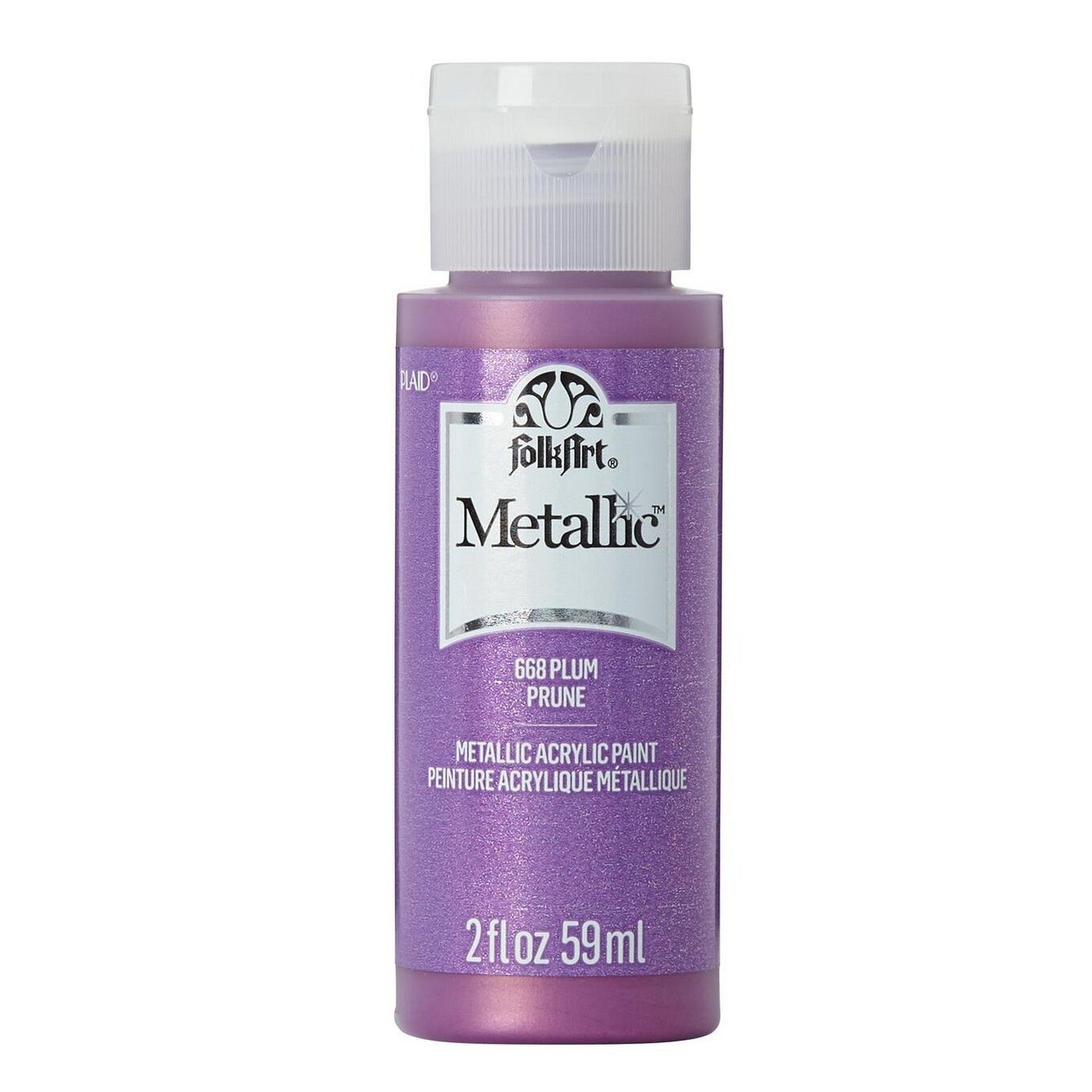 Folkart • peinture acrylique métallisée prune 59ml