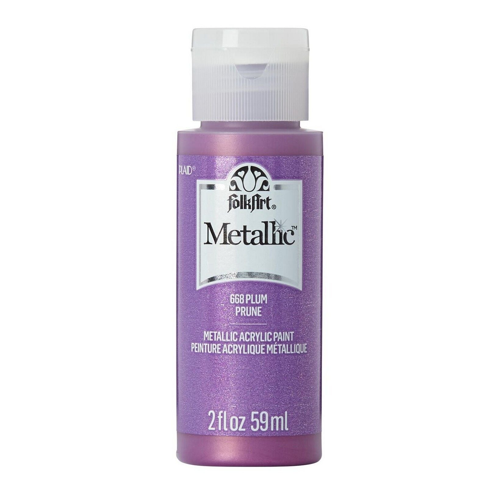 Folkart • peinture acrylique métallisée prune 59ml