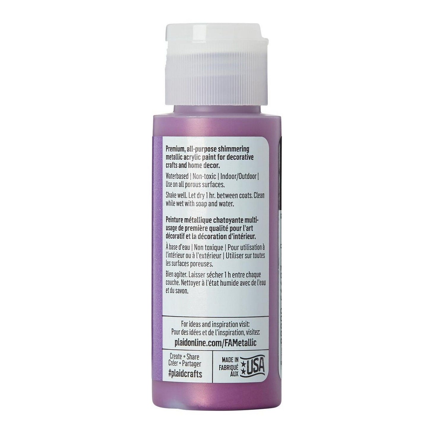 Folkart • peinture acrylique métallisée prune 59ml