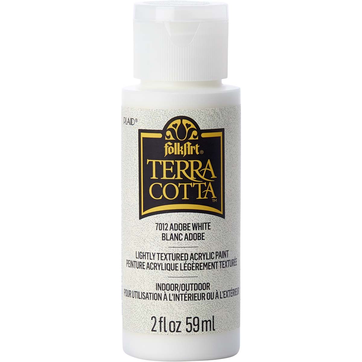 Folkart • peinture acrylique texturée terre cuite 59 ml blanc adobe
