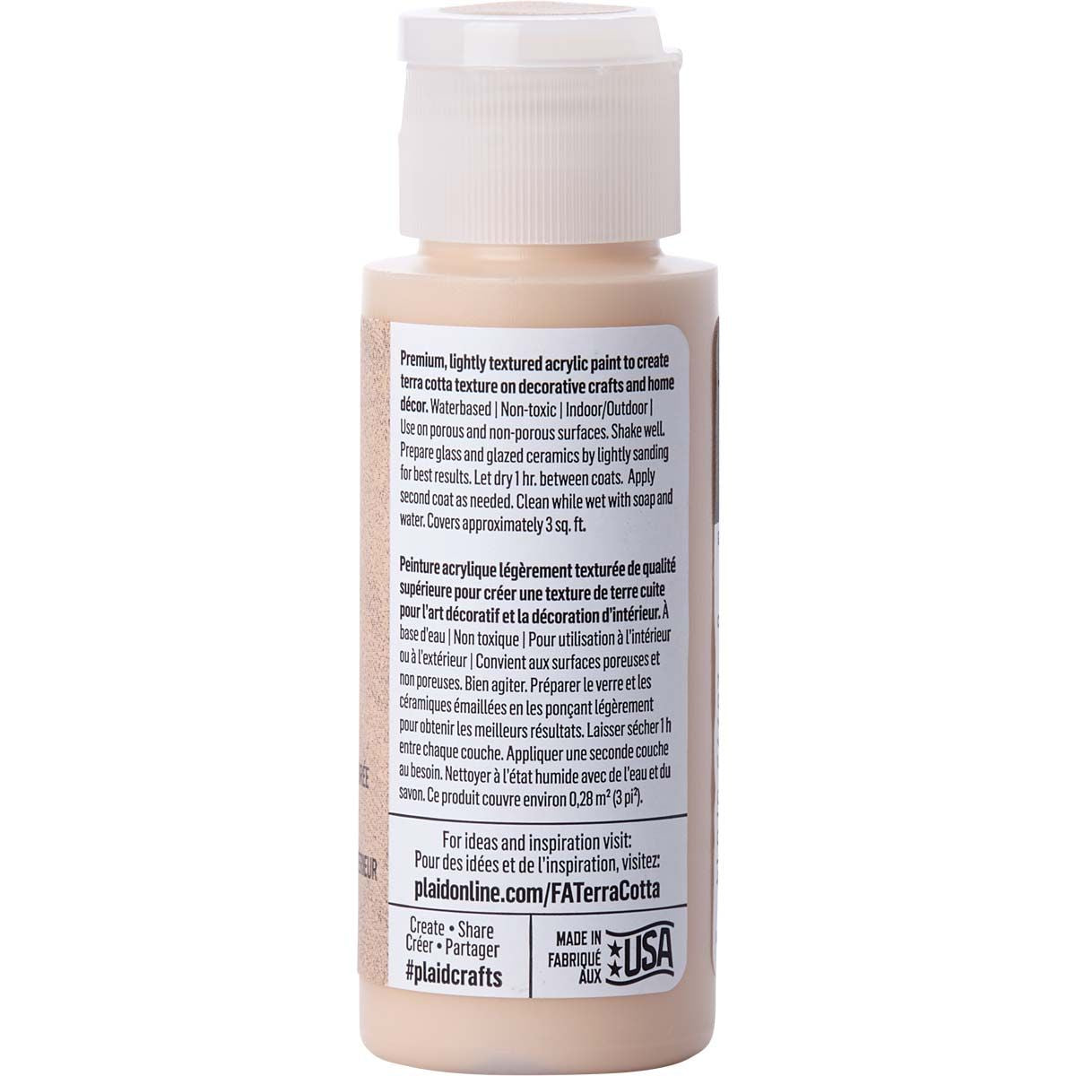 Folkart • peinture acrylique texturée terre cuite 59 ml sable terrazzo