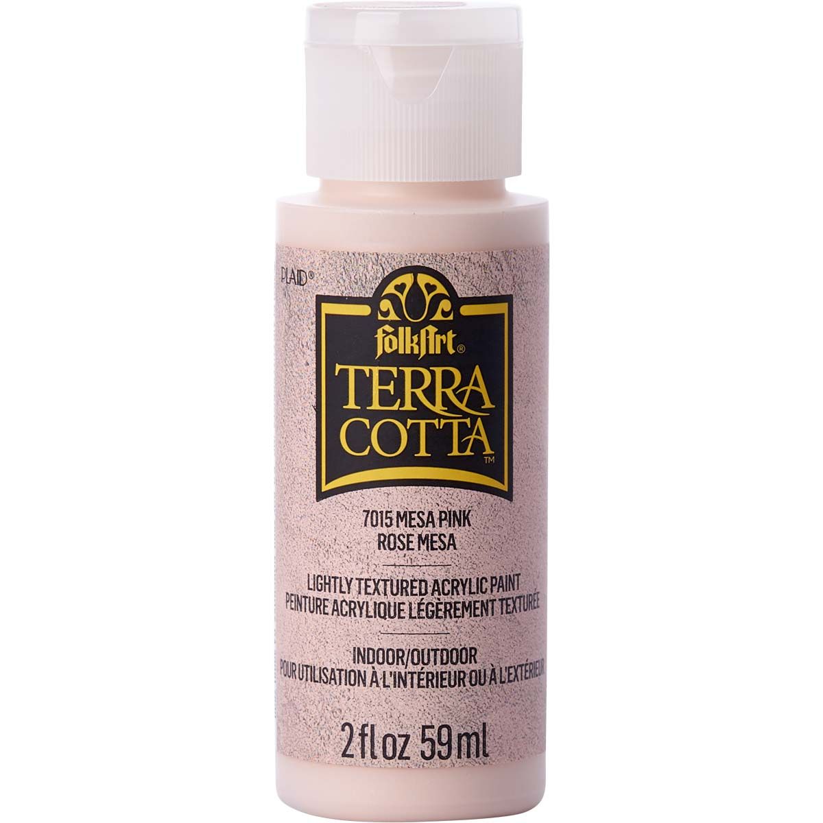Folkart • peinture acrylique texturée terre cuite 59 ml rose mesa