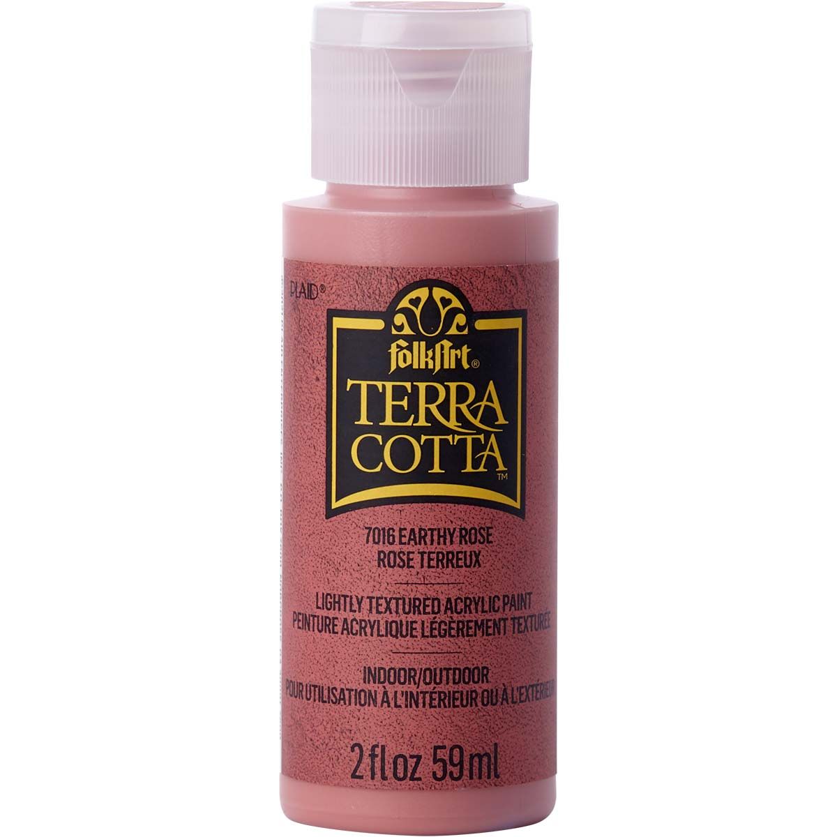 Folkart • peinture acrylique texturée terre cuite 59 ml rose terreuse