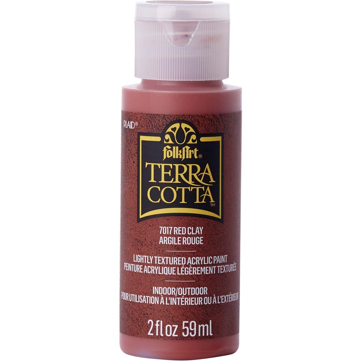 Folkart • peinture acrylique texturée terre cuite 59 ml argile rouge