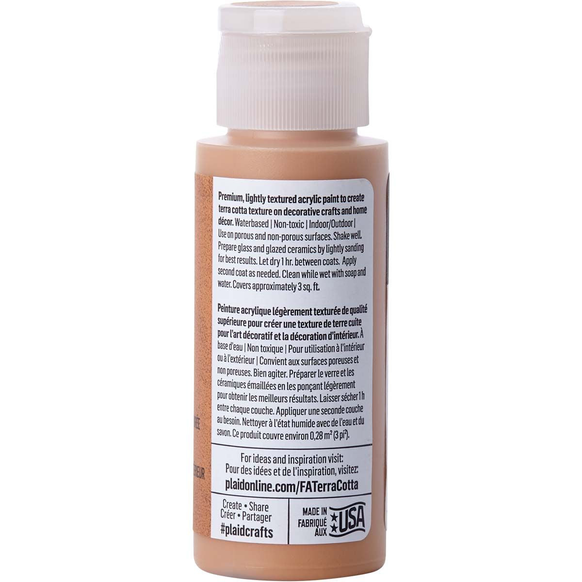 Folkart • peinture acrylique texturée terre cuite 59ml pueblo