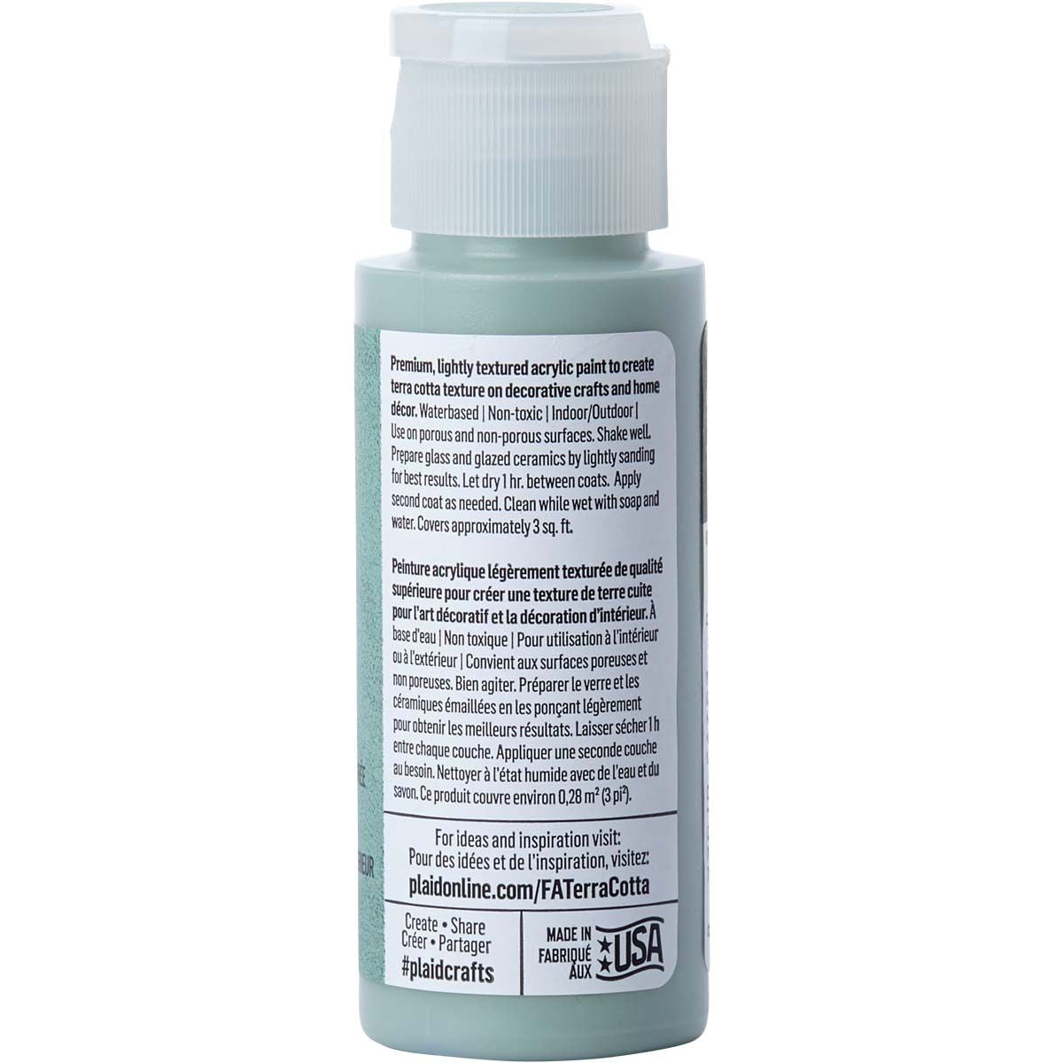 Folkart • peinture acrylique texturée terre cuite 59 ml vert schiste