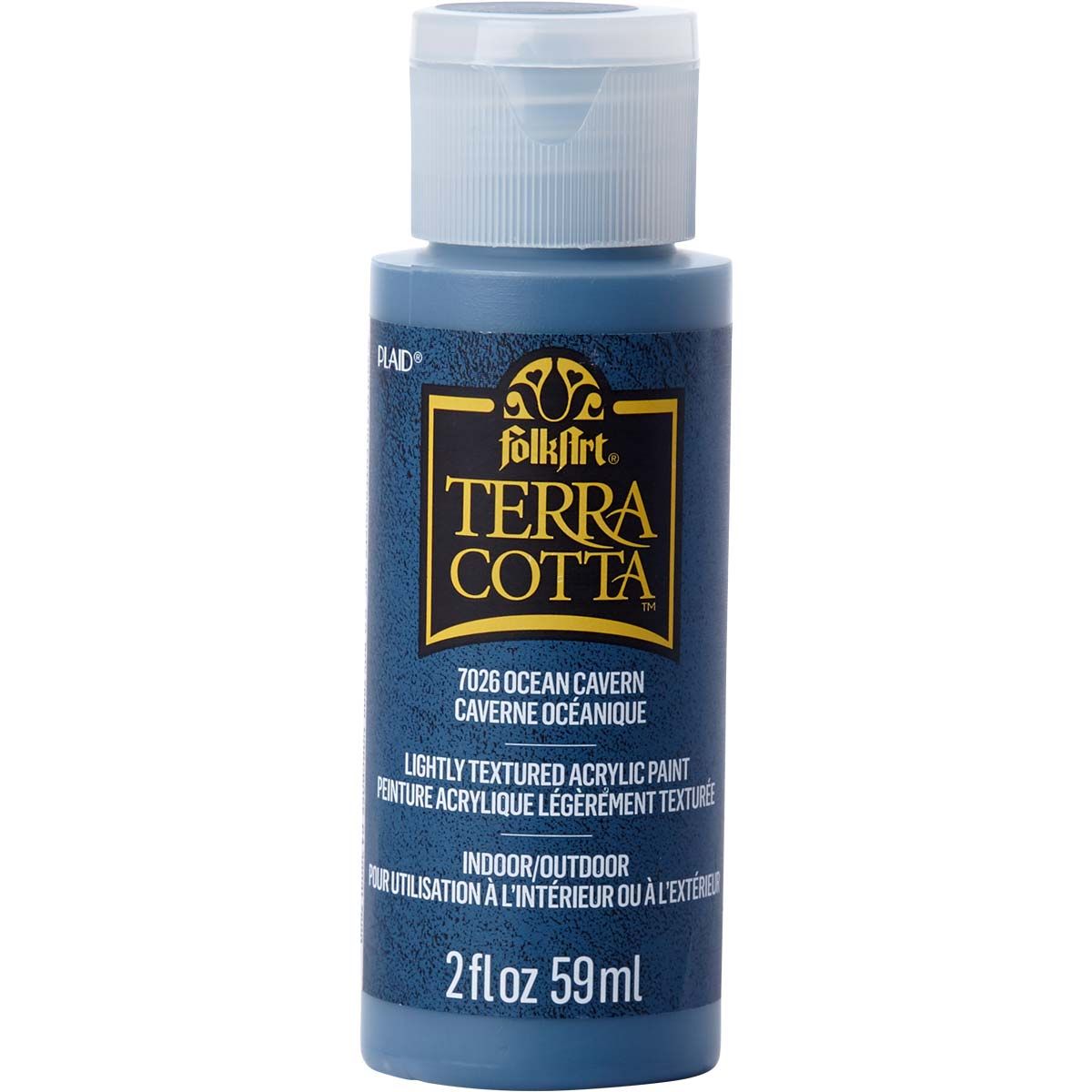 Folkart • peinture acrylique texturée terre cuite 59 ml caverne océanique