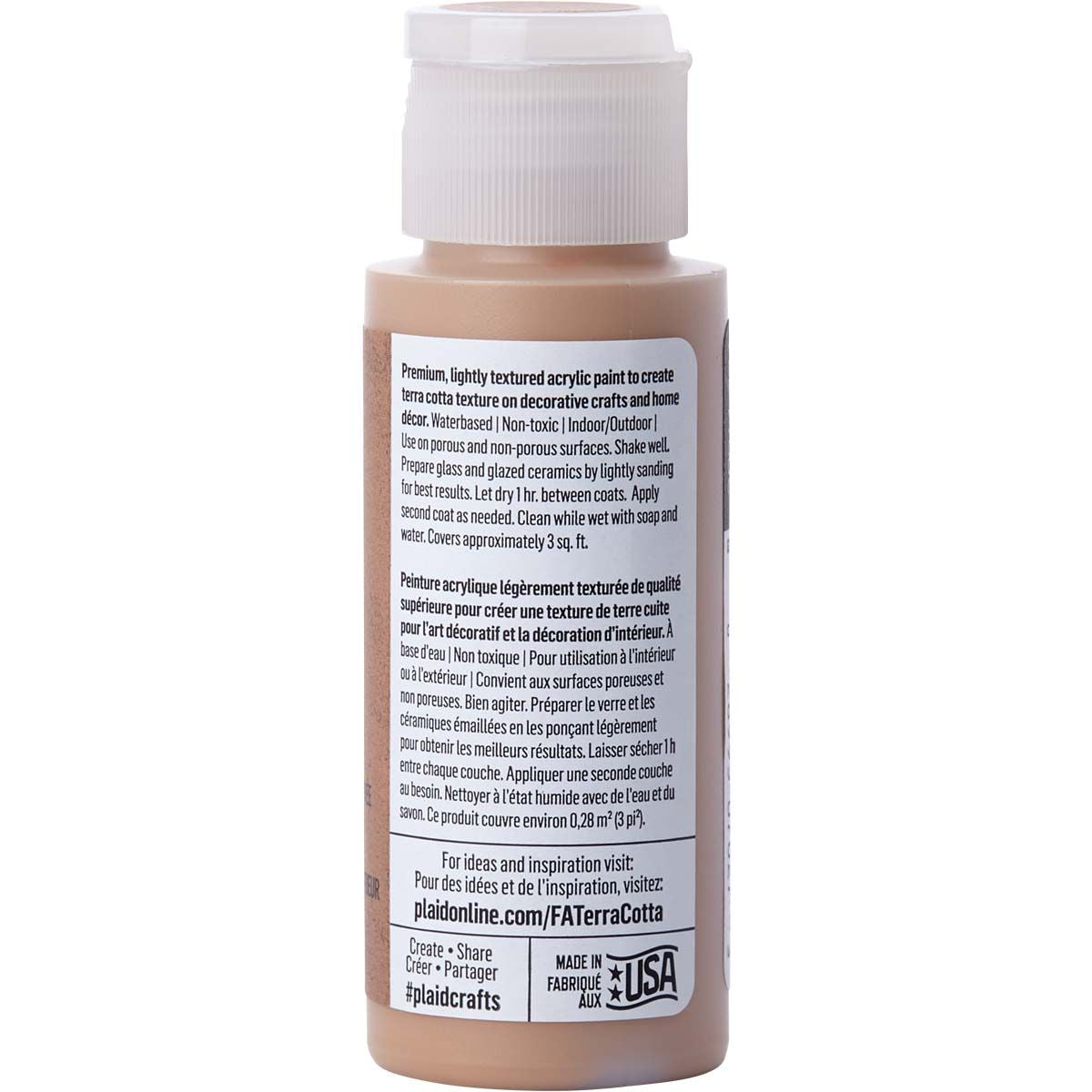 Folkart • peinture acrylique texturée terre cuite 59 ml sentier poussiéreux