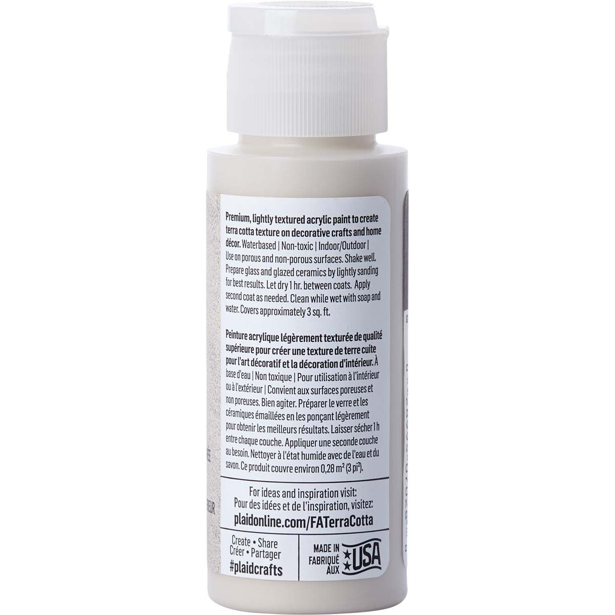 Folkart • peinture acrylique texturée terre cuite 59 ml béton froid