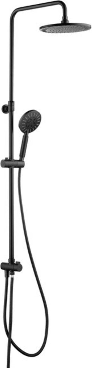 Ensemble de douche Tiger Tyne - douche à effet pluie ø 22,5 cm - douchette ø 12 cm - 3 positions - noir mat