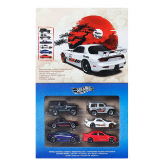 Hotwheels série argent - set de 6 véhicules japonais