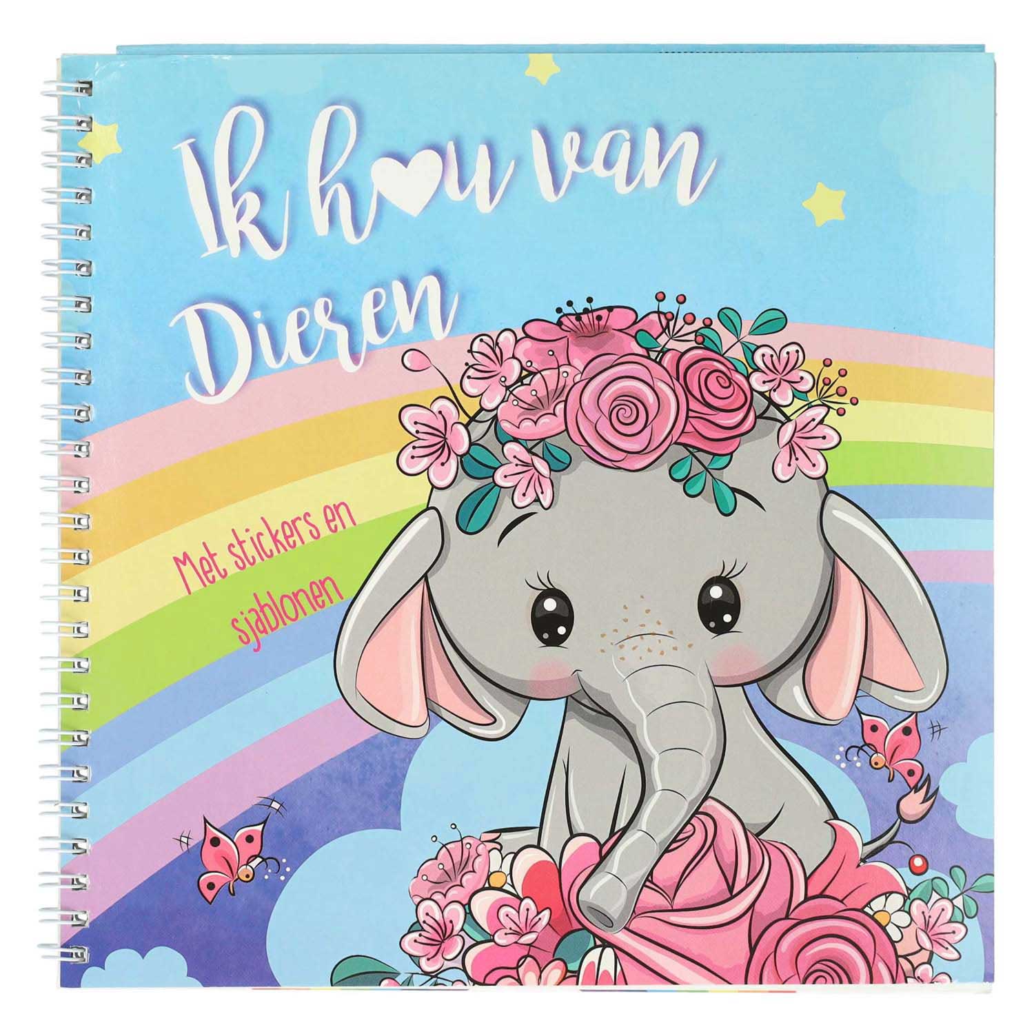Livre d'autocollant et de modèle j'aime les animaux