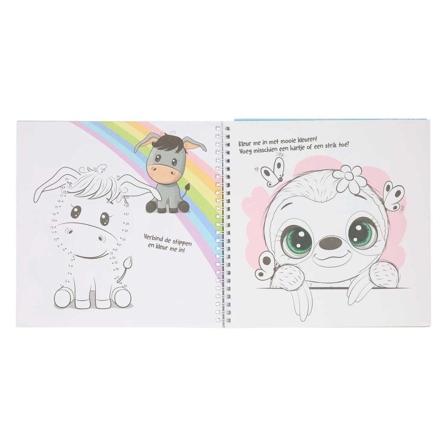 Livre d'autocollant et de modèle j'aime les animaux