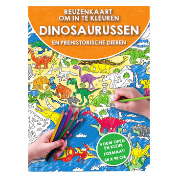 Carte géante pour colorer les dinosaures