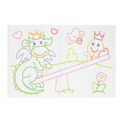 Mondikaarten lignes épaisses coloriage livre couleur dragon