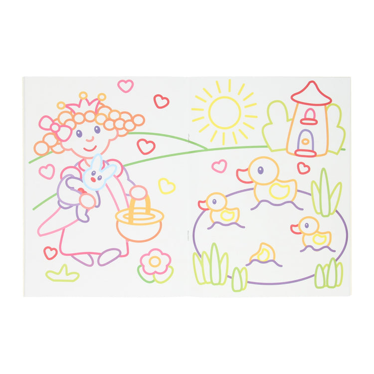 Mondi cartes lignes épaisses coloriage livre couleur princesse