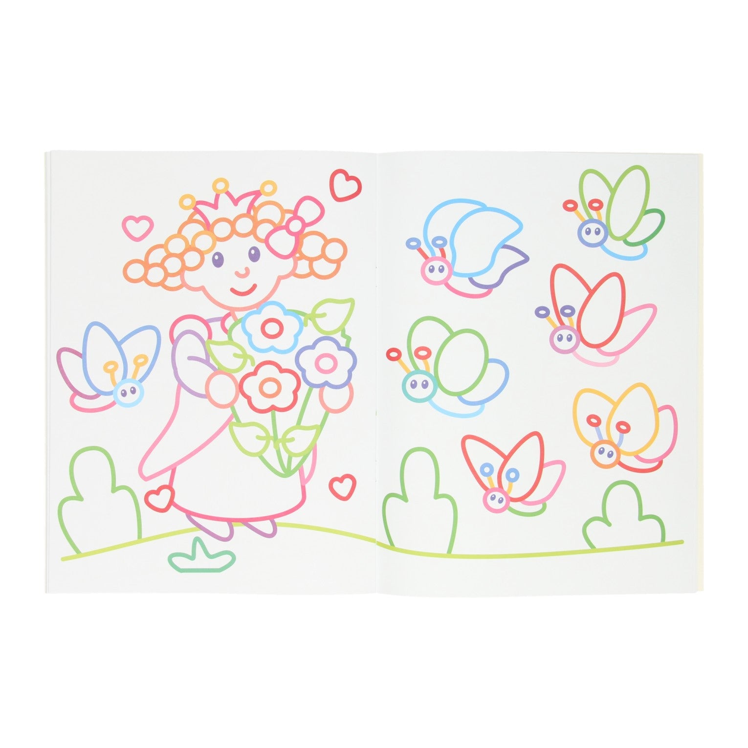 Mondi cartes lignes épaisses coloriage livre couleur princesse