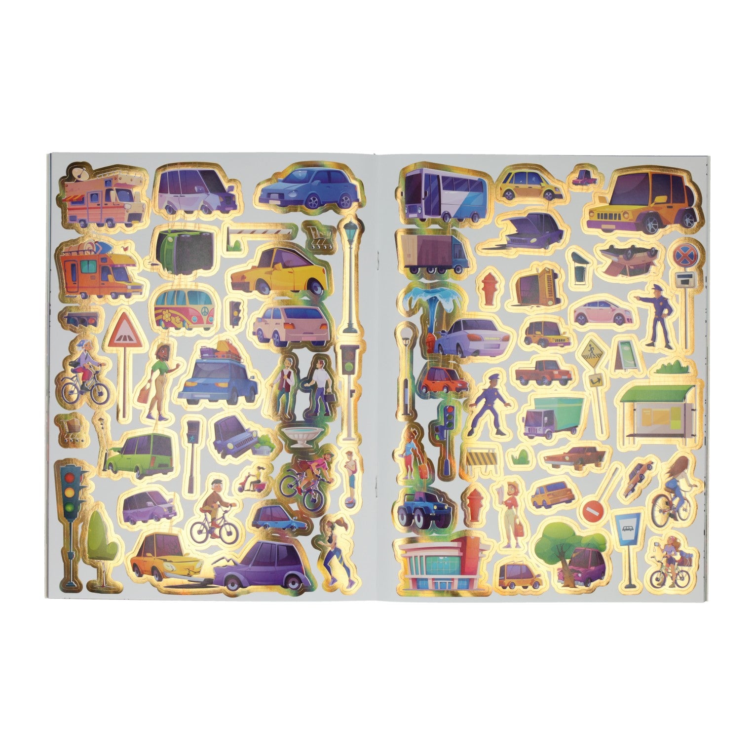Cartes orales couleur et véhicules de livre d'autocollants