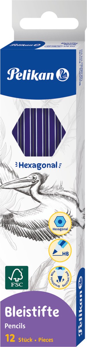 Pelikan - crayon graphite - crayon hb - 12 pièces dans une boîte pliante