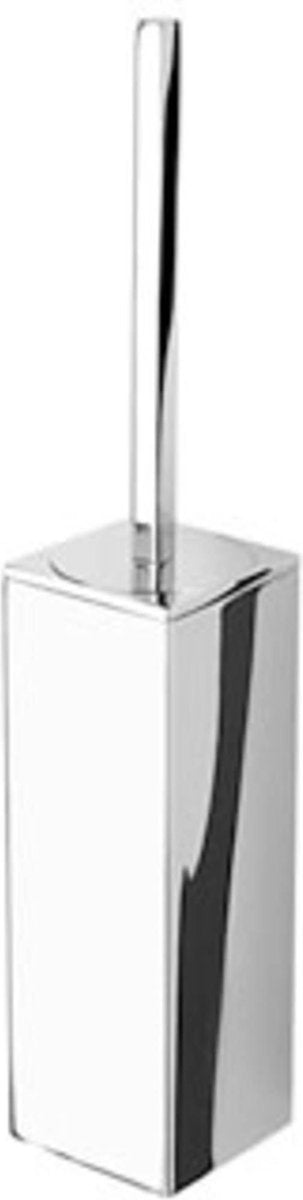Geesa brosse de toilette d'art moderne avec support - tête de brosse noire - chrome